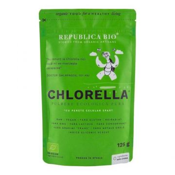 Chlorella, Pulbere Pură, 125g ECO| Republica BIO