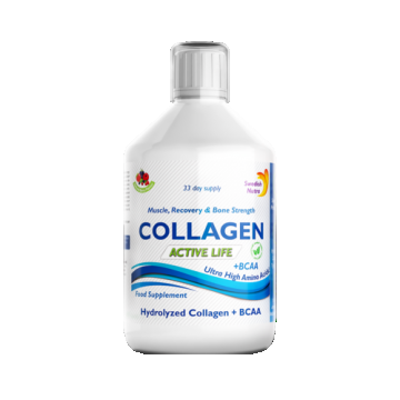 Colagen Lichid Hidrolizat Tip 1, 2 si 3 Active Life cu 5000mg cu 6 Ingrediente Active, 500 ml | Swedish Nutra