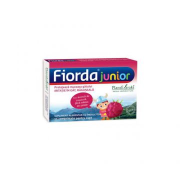 FIORDA Junior - Comprimate cu Aromă de Zmeură, 15 cmp | Plantextrakt