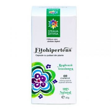 Fitohipertens 500mg, 60 capsule | Steaua Divină