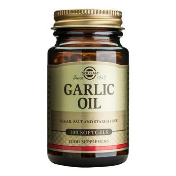 Garlic Oil (Ulei de Usturoi), 100 capsule moi | Solgar