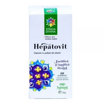 Hepatovit 500mg, 60 capsule | Steaua Divină