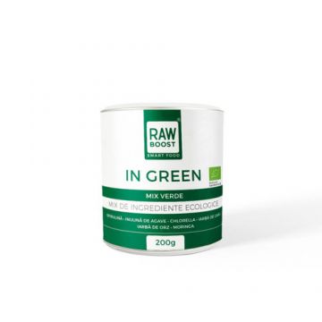 In Green - Mix Verde ECO - Detoxifiant, Alcalinizant, Antibalonare pentru Talie Suplă | Rawboost