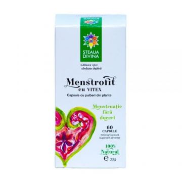 Menstrofit cu Vitex 500mg, 60 capsule | Steaua Divină