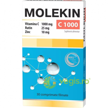 Molekin Vitamina C 1000mg + Rutin 25mg + Zinc 10mg 30cpr