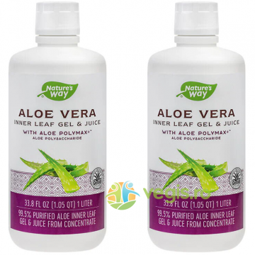 Pachet Aloe Vera Gel & Juice 1L+1L Secom,