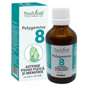 POLYGEMMA Nr.8 (Astenie Psiho-Fizică și Memorie), 50ml | Plantextrakt