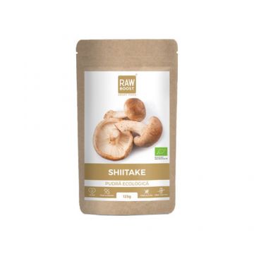 Shiitake Pudră Ecologică - Sursă de Vitamina B12 Naturală, 125g | Rawboost