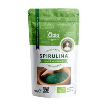 Spirulina pulbere eco, 125g | Obio