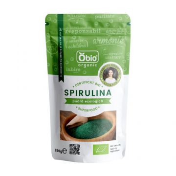 Spirulina pulbere eco, 250g | Obio