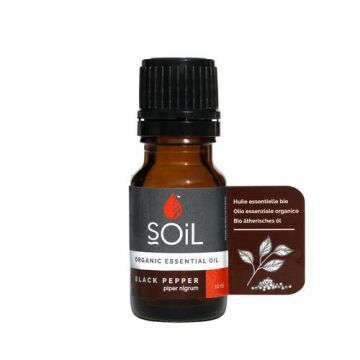 Ulei Esential Black Pepper (Piper Negru) 100% Organic ECOCERT, 10ml | SOiL