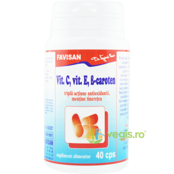 Vitamina C, Vitamina E si B-Caroten 40cps