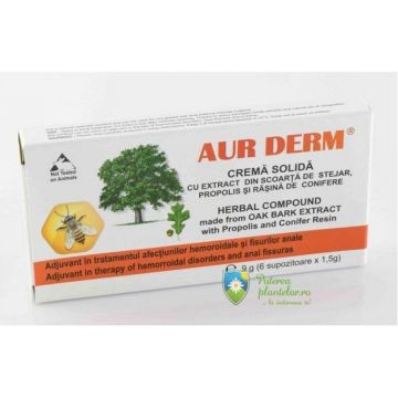 Aur Derm supozitoare scoarta stejar 15 gr