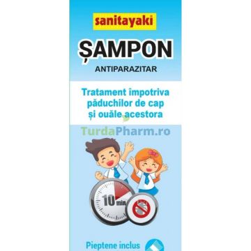 Sampon Antiparazitar Sanitayaki + Pieptene, 125 ml
