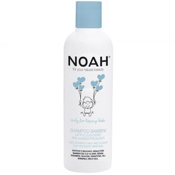 Sampon cu lapte & zahar pentru spalare frecventa pentru copii, Noah, 250 ml