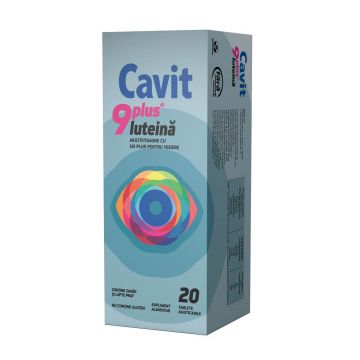 Cavit 9 plus Luteina, 20 tablete, Biofarm