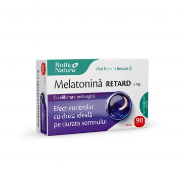 Melatonina Retard, 5 mg, 90 tablete, Rotta Natura