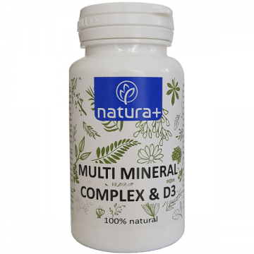 Multi Mineral Complex si D3, 60 capsule, Natura+