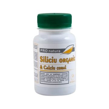 Siliciu Organic si Calciu Coral, 60 capsule, Pro Natura