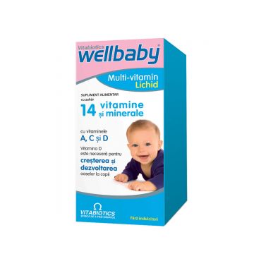 Sirop cu 14 vitamine și minerale WellKid Baby and Infant, 150 ml, Vitabiotics