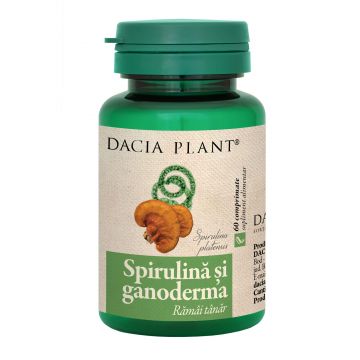Spirulina și Ganoderma, 60 comprimate, Dacia Plant