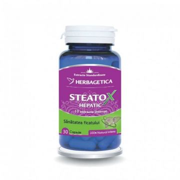 Steatox Hepatic 30 cps, 60 cps si 120 cps, Herbagetica 60 capsule