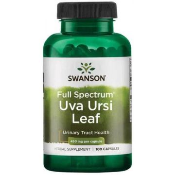 Uva Ursi Leaf (Strugurii Ursului), 450 mg, 100 capsule, Swanson