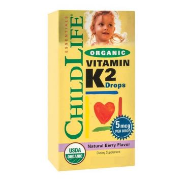 Vitamin K2 pentru copii 15 mcg Childlife Essentials, 7,5 ml, Secom
