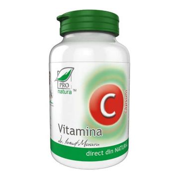 Vitamina C aroma de căpșuni, 60 comprimate, Pro Natura