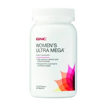 Women's Ultra Mega Multivitamin, Complex De Multivitamine Pentru Femei, 90 tablete GNC