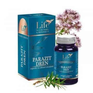 Capsule Parazit Dren cu uleiuri esentiale, 30 capsule, Bionovativ