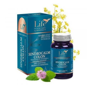 Capsule SindroCalm Colon cu uleiuri esentiale, 30 capsule, Bionovativ