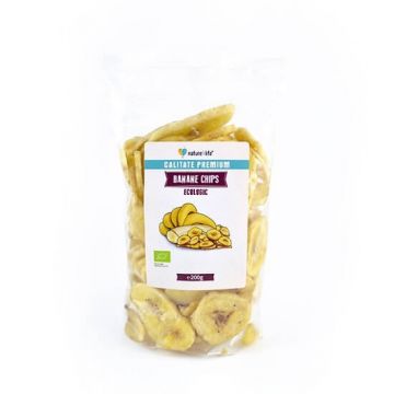 Chipsuri din banane Eco uscate, 200g, Nature4life