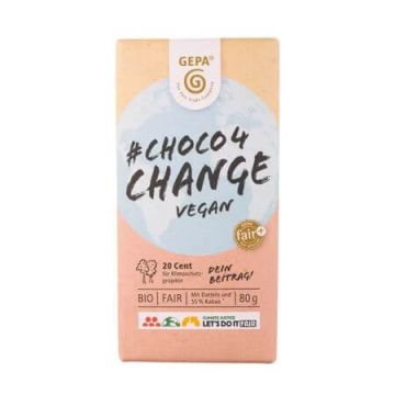 Ciocolata Bio 4 Change Vegan, 80 g, Gepa