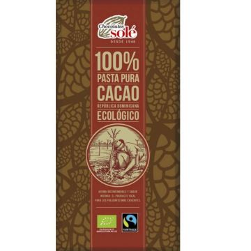 Ciocolata neagra ecologica 100% cacao, 100g, Pronat