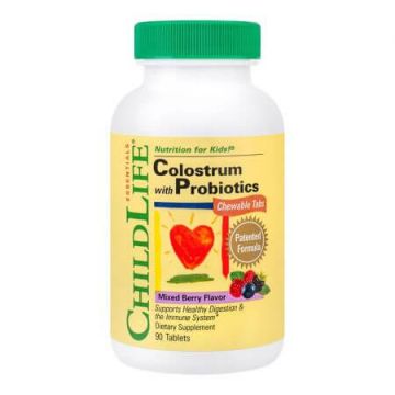 Colostrum with Probiotics ChildLife Essentials, 90 tablete, Secom