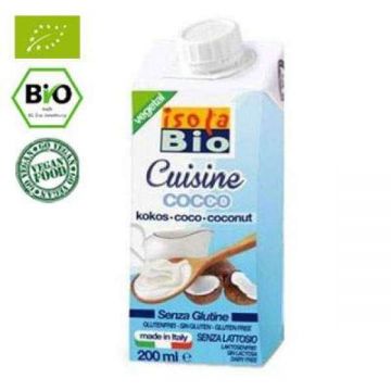 Crema Bio din nuca de cocos pentru gatit, 200 ml, Isola