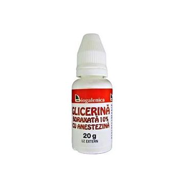 Glicerina boraxata cu anestezina 10% - 20 ml, Biogalenica