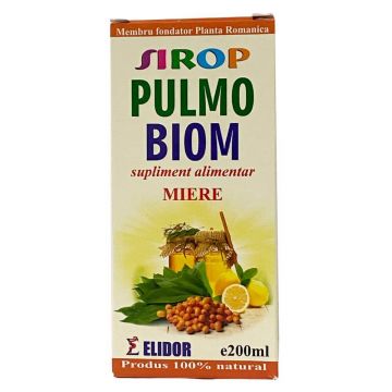 Sirop Pulmo Biom cu Miere, 200 ml, Elidor