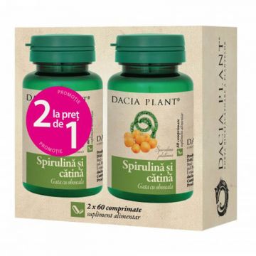 Spirulina si catina, 60+60 cpr, Dacia Plant