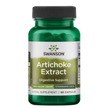 Artichoke (Anghinare) Extract Standardizat 250 mg, 60 Cps - Swanson