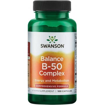 Balance B-50, Complex de Vitamina B, 100 capsule, Swanson