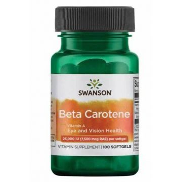 Beta Carotene (Vitamin A) 25.000 IU, 100 softgels - Swanson
