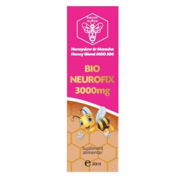 Bio Neurofix 3000 mg Honeydew & Manuka Honey Blend MGO 500, 30 ml, Alcos Bioprod