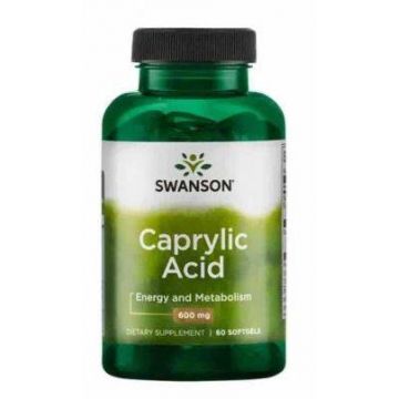 Caprylic Acid 600mg, 60 softgels - Swanson