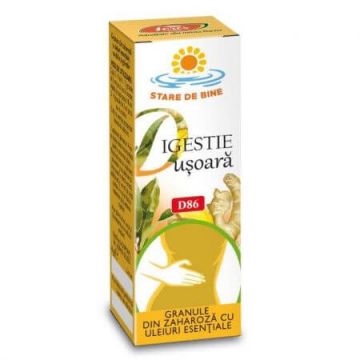 Granule din zaharoza cu uleiuri esentiale Digestie, 4 g, Fares