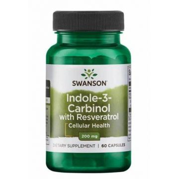 Indole-3-Carbinol with Resveratrol 200 mg, 60 capsule - Swanson