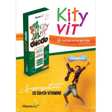 Kityvit Choco x 20 tablete masticabile ursuleti Pharma-Z