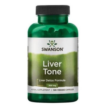 Liver Tone 300 mg (Complex Detoxifiere Ficat) 120 Cps - Swanson