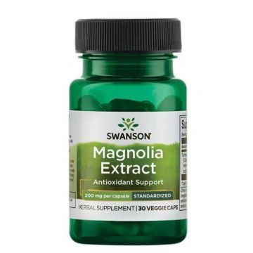 Magnolia Extract Standardizat 200 mg, 30 Capsule - Swanson Magnolia Extract Standardizat 200 mg, 30 Capsule - Swanson